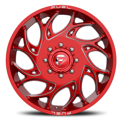 Dually 20X8.25 Runner Dually D742 Candy Red Milled Fuel Off Road Wheels-5