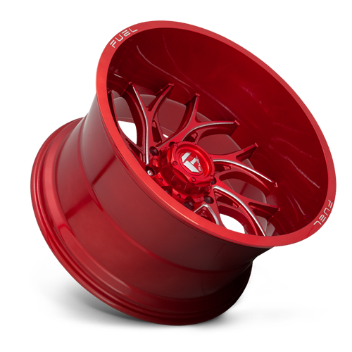 Aluminum 22X10 Runner D742 Candy Red Milled Fuel Off Road Wheels-7