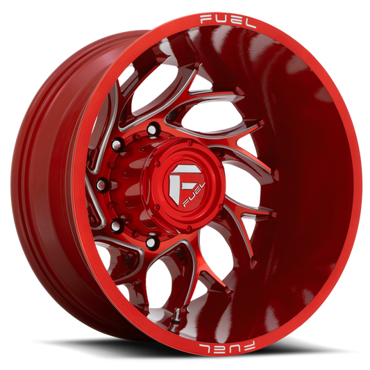 Dually 22X8.25 Runner Dually D742 Candy Red Milled Fuel Off Road Wheels