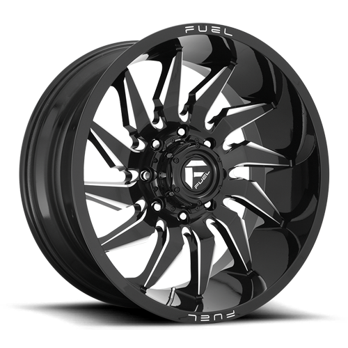 Aluminum 20X10 Saber D744 Gloss Black Milled Fuel Off Road Wheels-12