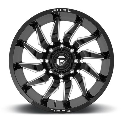 Aluminum 20X10 Saber D744 Gloss Black Milled Fuel Off Road Wheels-14