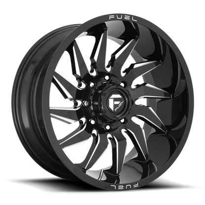 Aluminum 20X10 Saber D744 Gloss Black Milled Fuel Off Road Wheels-9