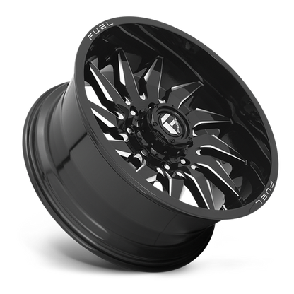 Aluminum 20X10 Saber D744 Gloss Black Milled Fuel Off Road Wheels-4
