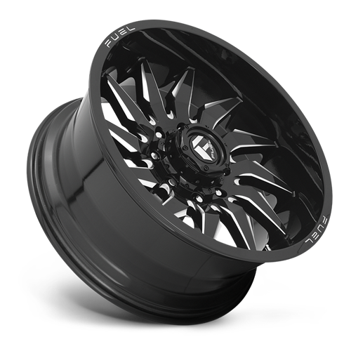 Aluminum 20X9 Saber D744 Gloss Black Milled Fuel Off Road Wheels-7