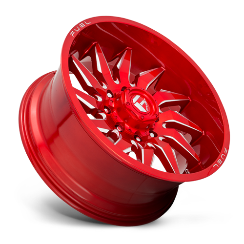 Aluminum 20X9 Saber D745 Candy Red Milled Fuel Off Road Wheels-13