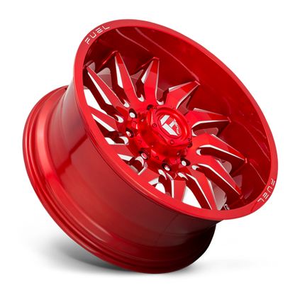 Aluminum 20X9 Saber D745 Candy Red Milled Fuel Off Road Wheels-4