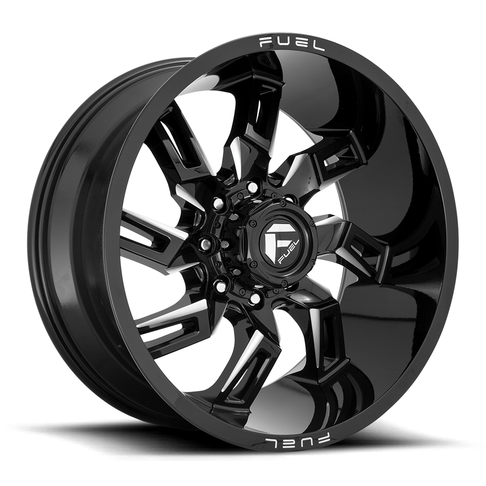 Aluminum 20X10 Lockdown D747 Gloss Black Milled Fuel Off Road Wheels-3