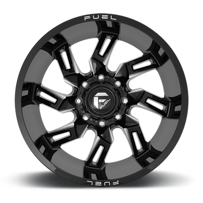 Aluminum 20X10 Lockdown D747 Gloss Black Milled Fuel Off Road Wheels-5