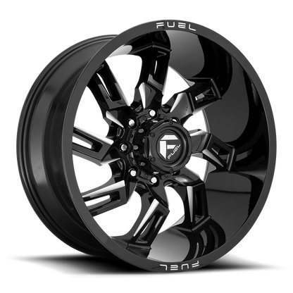 Aluminum 20X10 Lockdown D747 Gloss Black Milled Fuel Off Road Wheels
