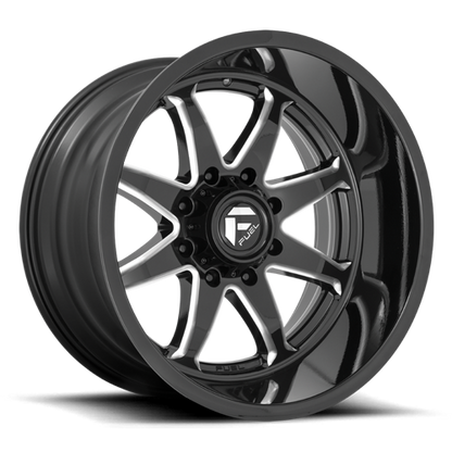 Aluminum 20X10 Hammer D749 Gloss Black Milled Fuel Off Road Wheels-9