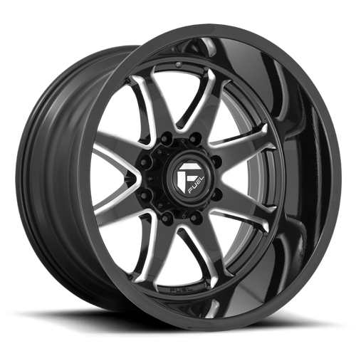 Aluminum 20X10 Hammer D749 Gloss Black Milled Fuel Off Road Wheels