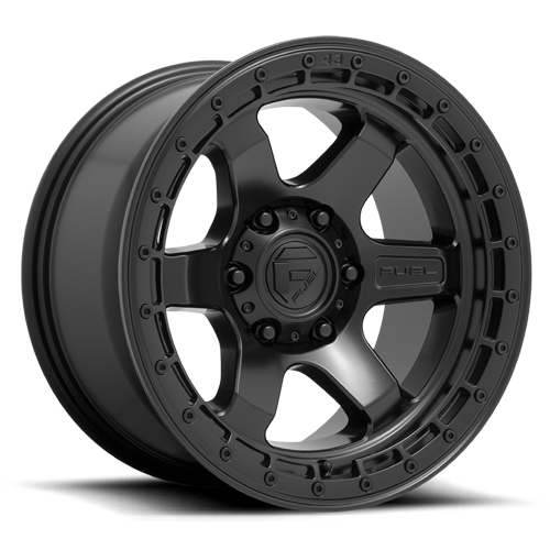 Aluminum 17X9 Block D750 Matte Black/Black Ring Fuel Off Road Wheels-15
