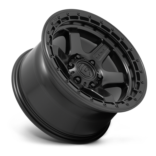 Aluminum 17X9 Block D750 Matte Black/Black Ring Fuel Off Road Wheels-13