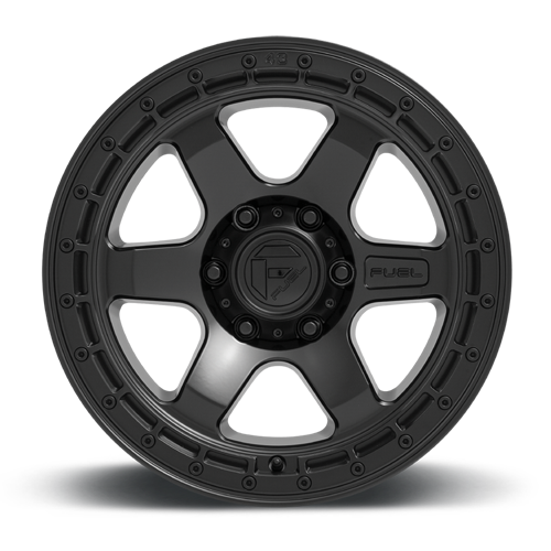 Aluminum 17X9 Block D750 Matte Black/Black Ring Fuel Off Road Wheels-14