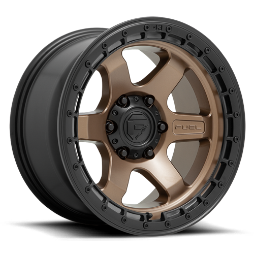 Aluminum 17X9 Block D751 Matte Bronze/Black Ring Fuel Off Road Wheels-12