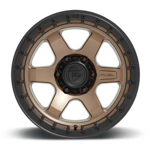 Aluminum 17X9 Block D751 Matte Bronze/Black Ring Fuel Off Road Wheels-14
