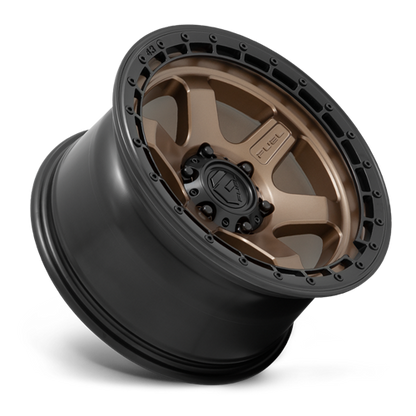 Aluminum 17X9 Block D751 Matte Bronze/Black Ring Fuel Off Road Wheels-10