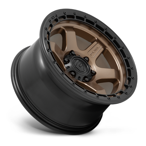 Aluminum 17X9 Block D751 Matte Bronze/Black Ring Fuel Off Road Wheels-4