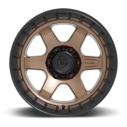 Aluminum 17X9 Block D751 Matte Bronze/Black Ring Fuel Off Road Wheels-5