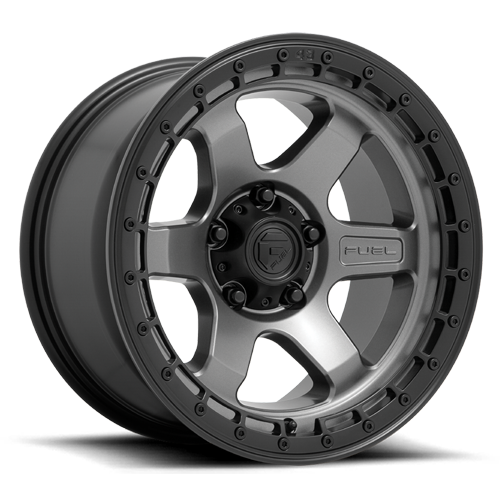 Aluminum 18X9 Block D752 Gunmetal Gray/Black Ring Fuel Off Road Wheels-33