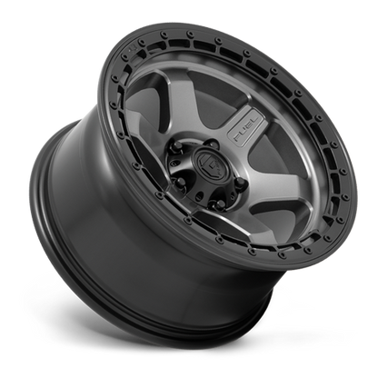 Aluminum 18X9 Block D752 Gunmetal Gray/Black Ring Fuel Off Road Wheels-34