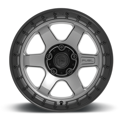 Aluminum 18X9 Block D752 Gunmetal Gray/Black Ring Fuel Off Road Wheels-35