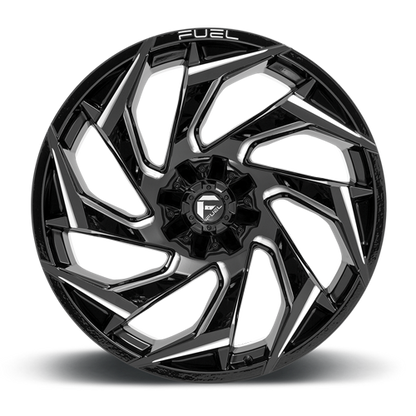 Aluminum 15X8 Reaction D753 Gloss Black/Milled Fuel Off Road Wheels-8