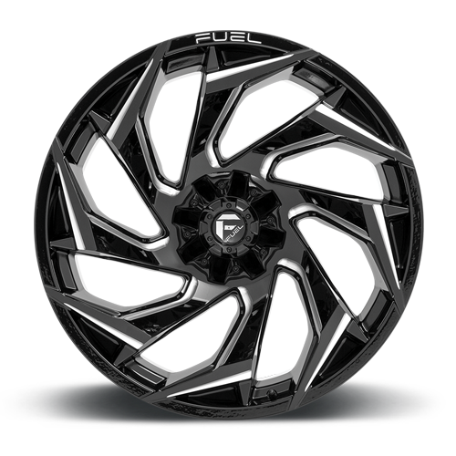 Aluminum 15X8 Reaction D753 Gloss Black/Milled Fuel Off Road Wheels-5