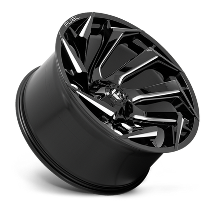 Aluminum 20X9 Reaction D753 Gloss Black/Milled Fuel Off Road Wheels-28