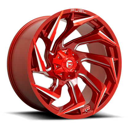 Aluminum 15X8 Reaction D754 Candy Red/Milled Fuel Off Road Wheels-9
