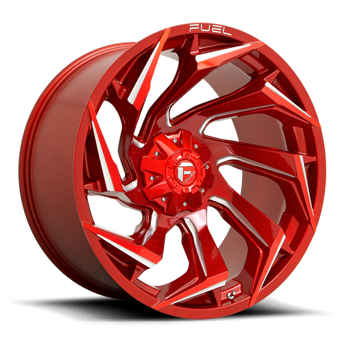 Aluminum 17X9 Reaction D754 Candy Red/Milled Fuel Off Road Wheels