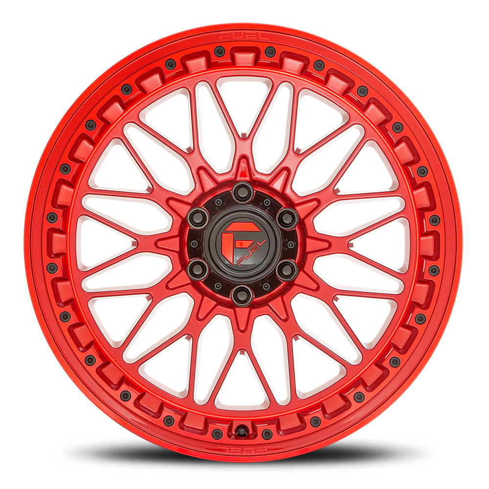 Aluminum 17X9 Trigger D758 Candy Red Fuel Off Road Wheels-5