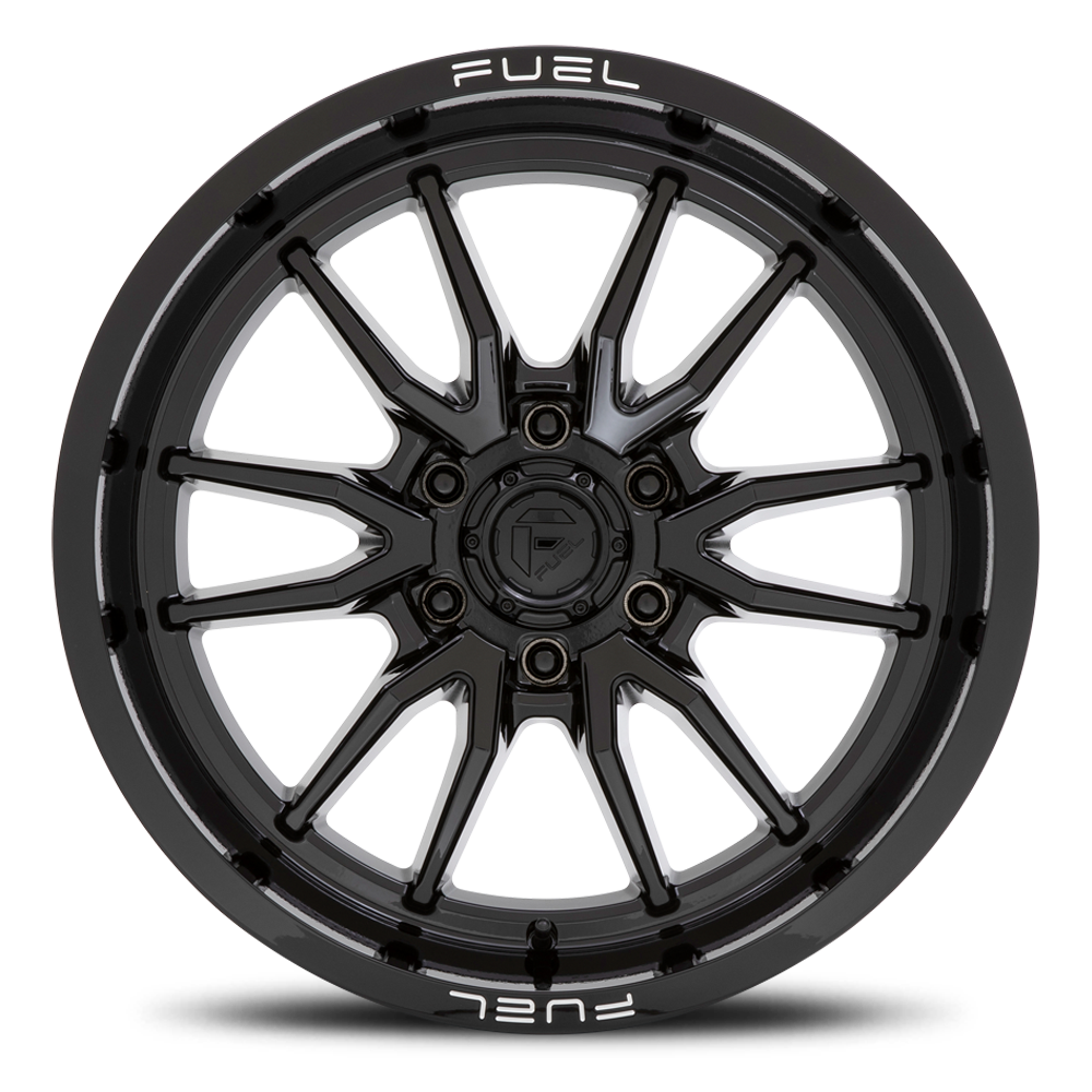 Aluminum 17X9 Clash 6 D760 Gloss Black Fuel Off Road Wheels-11