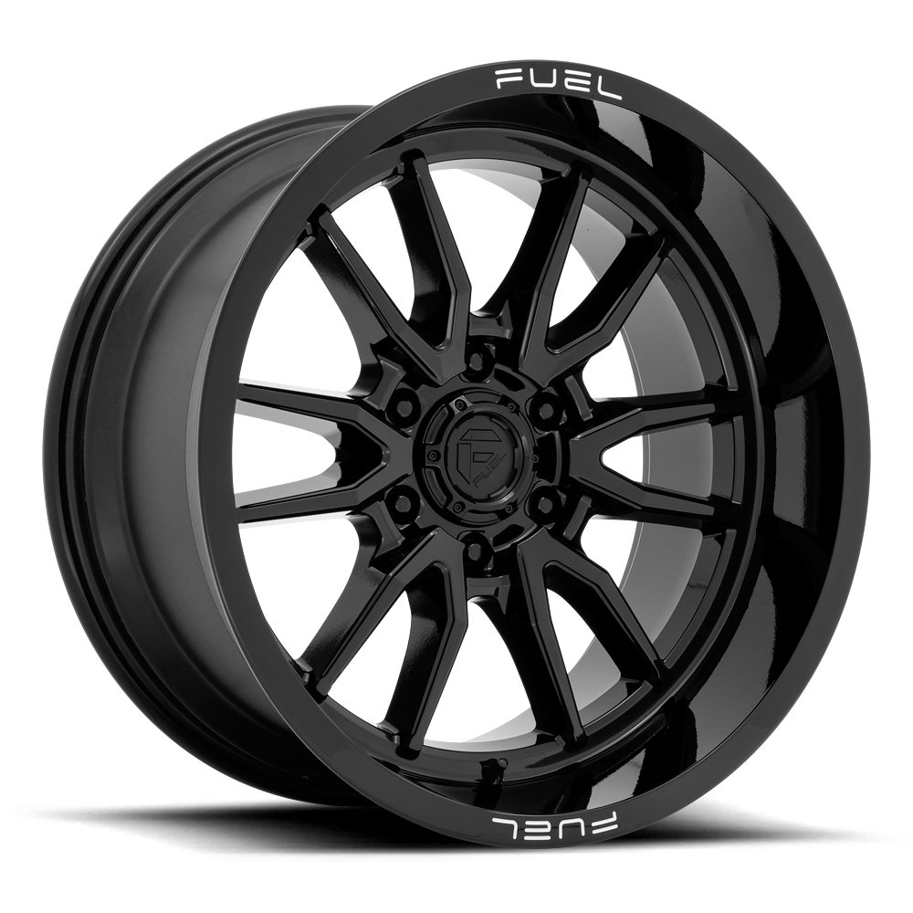 Aluminum 17X9 Clash 6 D760 Gloss Black Fuel Off Road Wheels-3