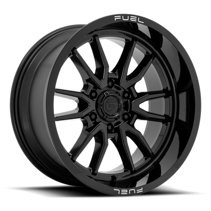 Aluminum 17X9 Clash 6 D760 Gloss Black Fuel Off Road Wheels