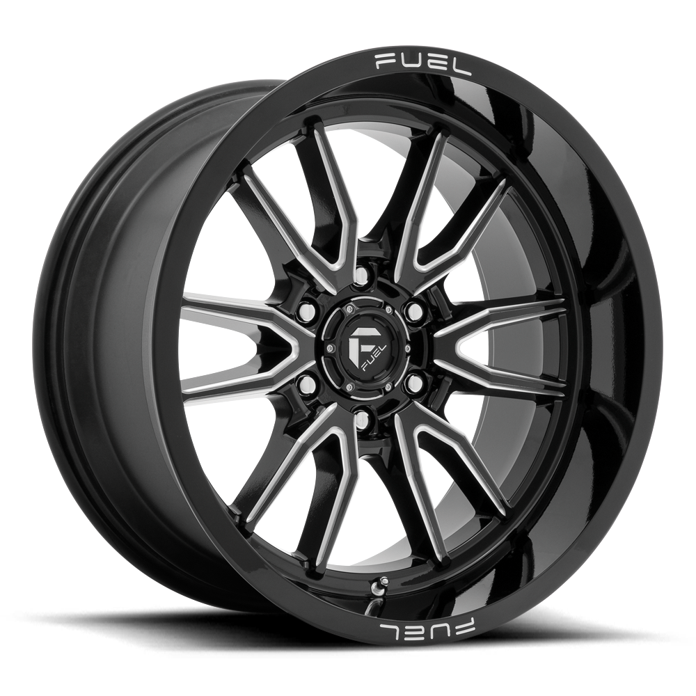 Aluminum 17X9 Clash 6 D761 Gloss Black Milled Fuel Off Road Wheels-12
