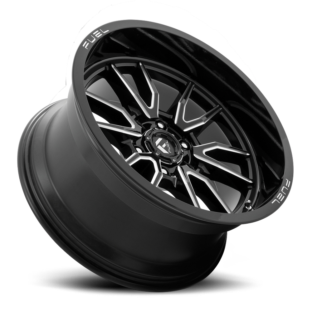 Aluminum 17X9 Clash 6 D761 Gloss Black Milled Fuel Off Road Wheels-13