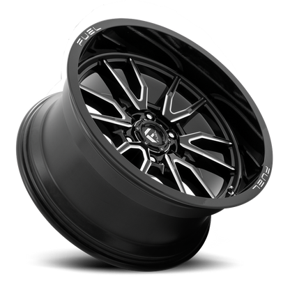 Aluminum 17X9 Clash 6 D761 Gloss Black Milled Fuel Off Road Wheels-13
