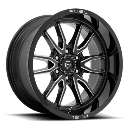 Aluminum 17X9 Clash 6 D761 Gloss Black Milled Fuel Off Road Wheels-3