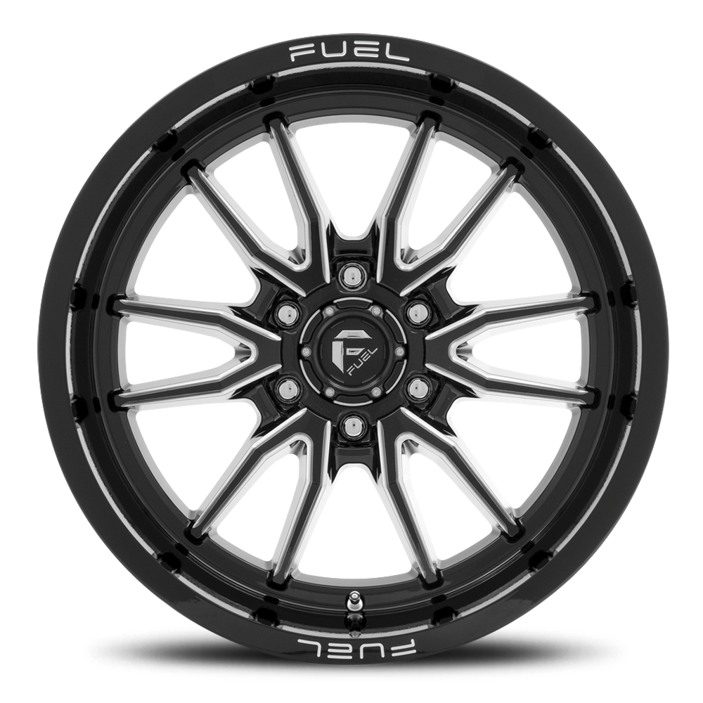 Aluminum 17X9 Clash 6 D761 Gloss Black Milled Fuel Off Road Wheels-2