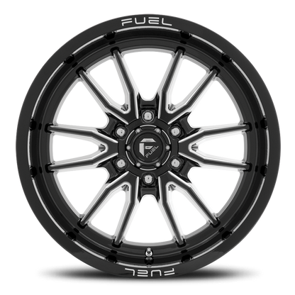 Aluminum 17X9 Clash 6 D761 Gloss Black Milled Fuel Off Road Wheels-2