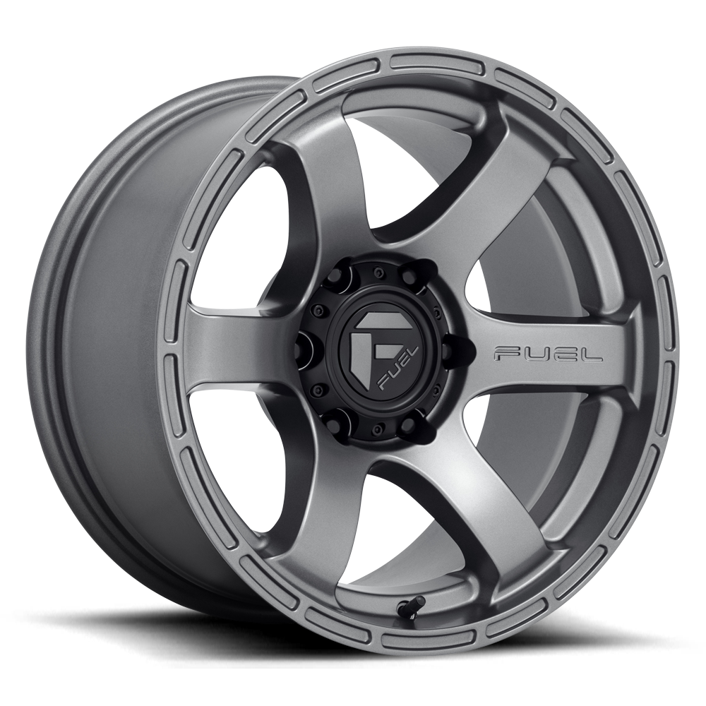 Aluminum 17X9 Rush D767 Matte Gunmetal Gray Fuel Off Road Wheels-12