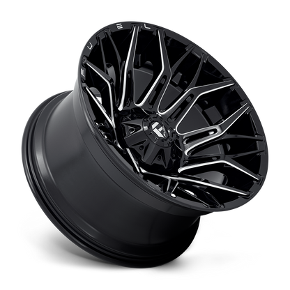 Aluminum 20X9 Twitch D769 Gloss Black Milled Fuel Off Road Wheels-13