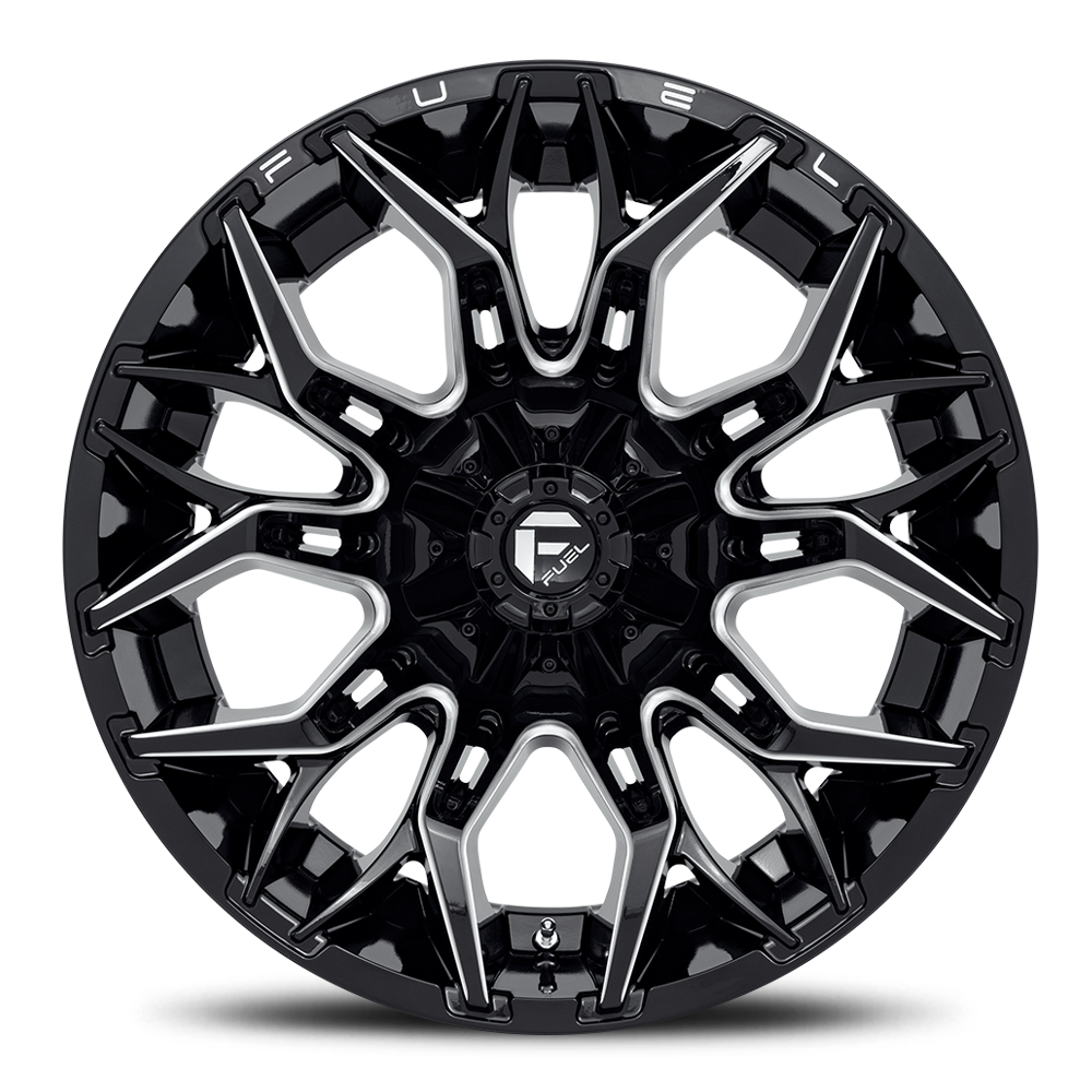 Aluminum 20X9 Twitch D769 Gloss Black Milled Fuel Off Road Wheels-14