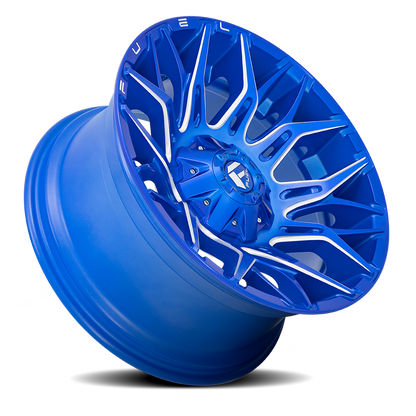 Aluminum 20X9 Twitch D770 Anodized Blue Milled Fuel Off Road Wheels-16