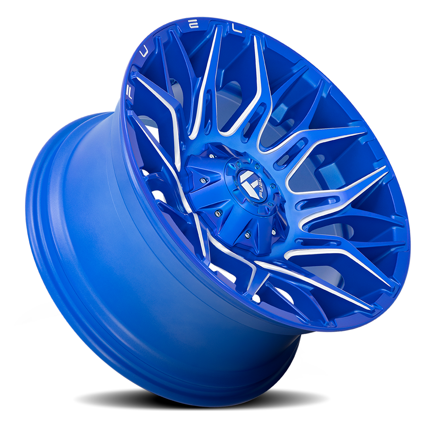 Aluminum 20X9 Twitch D770 Anodized Blue Milled Fuel Off Road Wheels-13