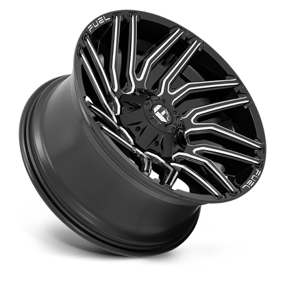 Aluminum 20X10 Typhoon D773 Gloss Black/Milled Fuel Off Road Wheels-7