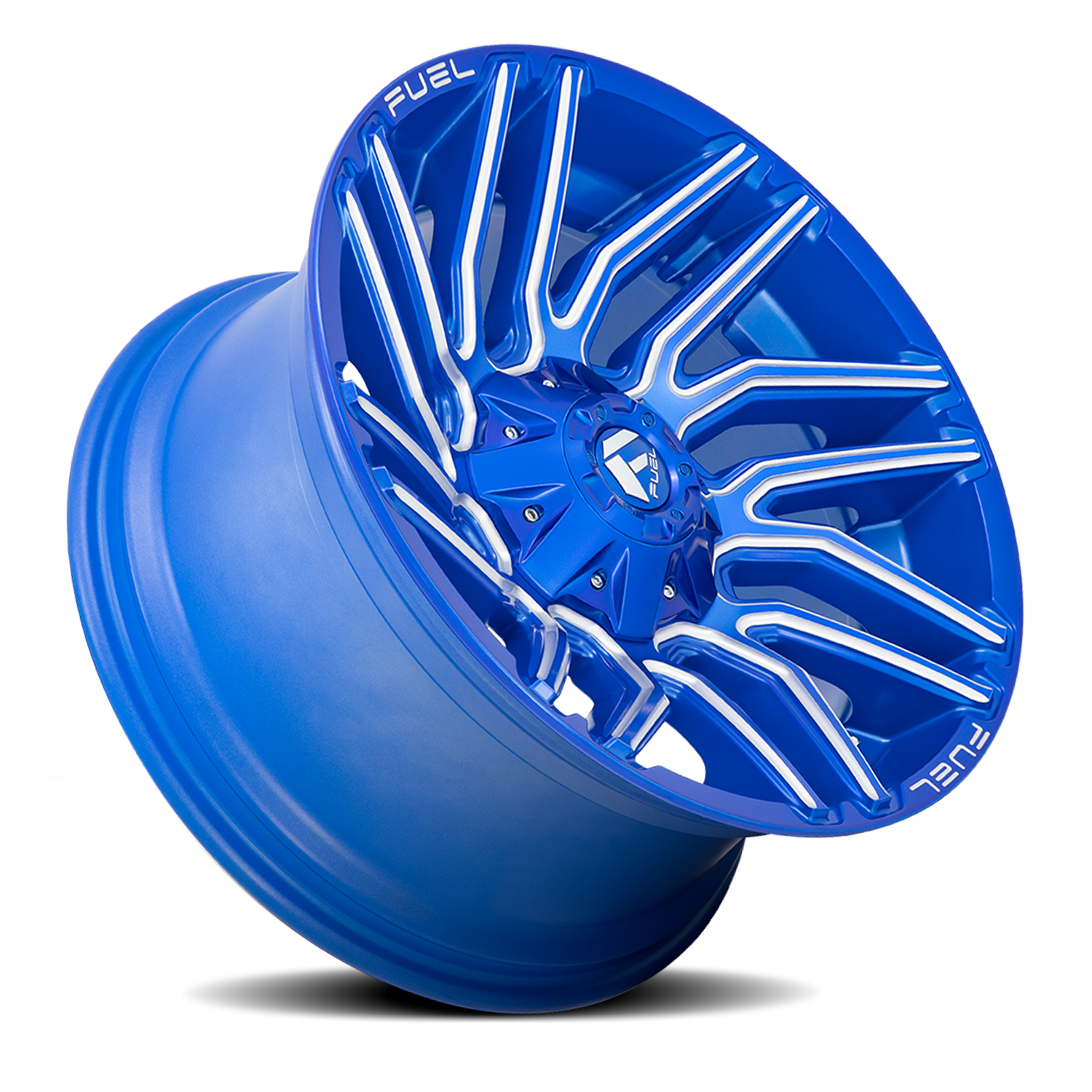 Aluminum 20X10 Typhoon D774 Anodized Blue Milled Fuel Off Road Wheels-7