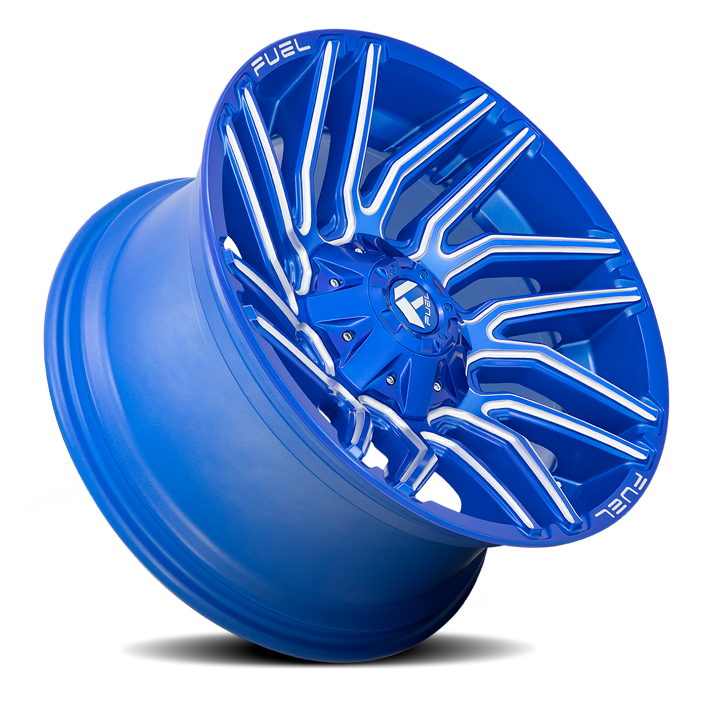 Aluminum 20X10 Typhoon D774 Anodized Blue Milled Fuel Off Road Wheels-13