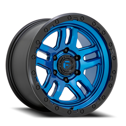 Aluminum 17X9 AMMO D790 Blue W/Black Lip Fuel Off Road Wheels-6